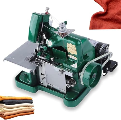 Hrxllb Macchina da Cucire tagliacuci, Punto di Copertura Portatile, tagliacuci per Pelle, con Telaio in Metallo, Macchina da Cucire tagliacuci per Tessuti Resistenti(Green)