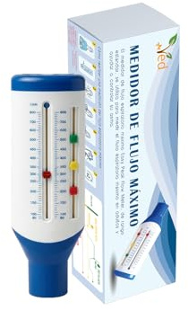 VED Medidor de flujo máximo para adultos, medidor de flujo espiratorio de rango estándar para monitoreo de la función pulmonar, dispositivo portátil de respiración y entrenamiento respiratorio de