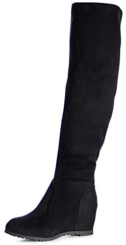 topschuhe24 993 Damen Stiefel Overknee Keilabsatz