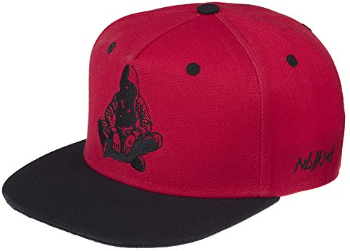 Nebelkind Snapback-Cap-Herren Damen Lucifer Rot Schwarz, Einheitsgröße OneSize, Größenverstellbar, Unisex, hochwertige Basecap trendig, Streetwear Style, Baseball-Kappe mit geradem Schirm, Retro