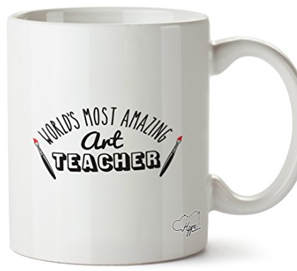 Hippowarehouse World's Most Amazing Art Teacher Printed Mug Cup Ceramic 10oz