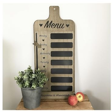 Deco Desire Chalkboard with Weekly Menu Blackboard Kitchen Notice Chalk Board Shopping List