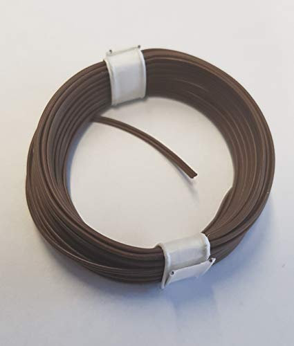 BELI-BECO 5m farbige Kupferschaltlitze Zwilling, mit Isolierung, 2adrig (Braun)