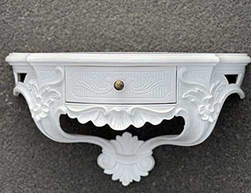 artissimo Console murale avec tiroir blanc brillant