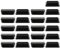 sourcingmap 21pcs 15 x 40mm Plastic Rectangle Ribbed Tube Inserts End Cover Cap Furniture Glide Chair Feet Floor Protector Black