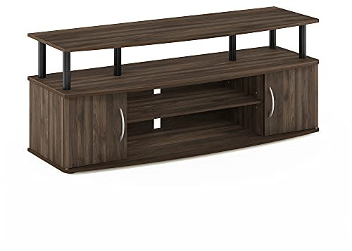 Furinno Jaya Gret Centre de Divertissement Pouvant Contenir Jusqu'à 50 Pouces TV, Columbia Walnut/Black, One Size