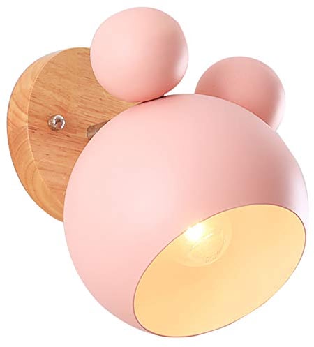 Chao Zan Einfach Wandlampe Kinder Nachttischlampe Schlafzimmer Kinderzimmer Wandleuchte Innen Wandleuchten Eisen Holz Wandlampen Verstellbar Küche Wandbeleuchtung E27 Deko Decke Leuchte Flur Lampe
