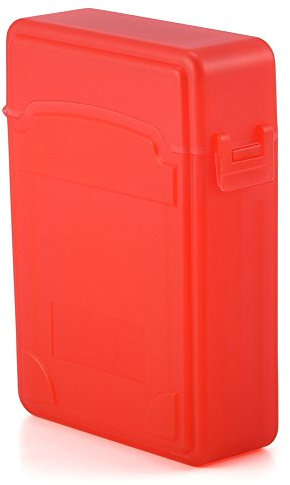 Caja de Almacenamiento HDD de 2.5 Pulgadas,Carcasa de Disco Duro Antiestático, Estuche Externo a Prueba de Polvo y Humedad para HDD, Caja Protectora de PP para Disco Duro(Rosa)