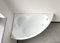 ECOLAM Baignoire d'angle acrylique blanc Ada 140x90 cm gauche, pieds, siphon + silicone. Baignoire acrylique blanc