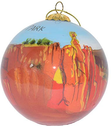 Hand Painted Glass Christmas Ornament - Thor's Hammer Summer Day Bryce Canyon National Park