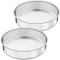 Joyfair 8 inch Cake tin, Stainless Steel Round Cake Mould Pan Set of 2, Layer Baking Tin/Oven Toaster Bakeware for Roasting, One-Piece Molding & Straight Side, Mirror Finish & Dishwasher Safe (20cm)