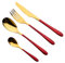BERGNER Lisboa | Juego de Cubiertos de Acero Inoxidable | Set de 16 Piezas de Color Rojo y Dorado | Mangos Ergonómicos | Fáciles de Lavar | Set de Cubiertos | Acabado Metalizado