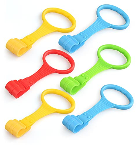 LEADSTAR Ringe für Kinderbetten, 6PCS Baby Hand Ringe Griff Abnehmbarer Handringe für Baby Kleinkind für Beinübung Aufstehen Übung in Kinderbetten Reisebetten
