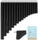 Flûte de Pan ABS 16-Tone Tube C Instruments de Musique Clés avec Sac à Main Rembourré en Nylon pour Enfants Adultes Débutants(noir)