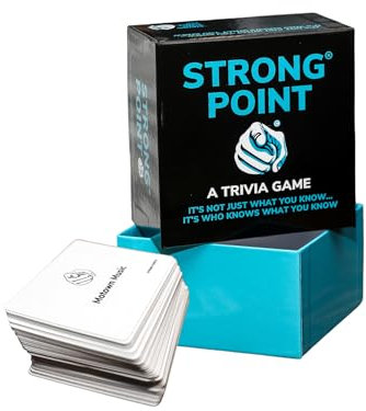 Strong Point - Trivia Board Game for Adults & Families | Game Nights & Parties | Small Box Big Fun | Easy Setup & Play | 1000 Questions | 200 Category Cards | 2-6+ Players | Hit with Non-Trivia Fans