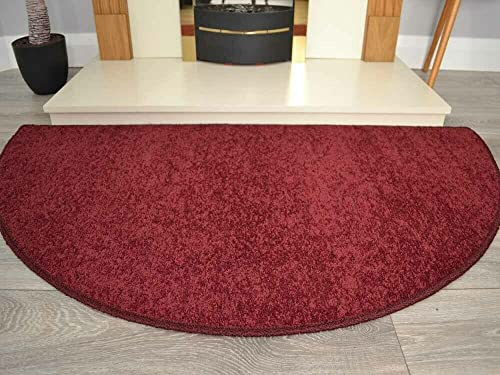RSM RUGS Half Moon Semi Circle Floor Rugs Rug Carpet Mat Cheap (Burgundy)