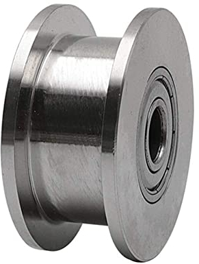 feedal Rodamiento de rueda de rodillo de puerta deslizante de acero inoxidable 304 de 48 mm/2 pulgadas Rodamiento de polea de ranura en de riel rígido para levantar la puerta(ranura H 48 mm)