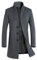 KINKOCCL Long Trench Coat Men Uk Regular Fit Military Winter Trench Coat Warm Overcoat Trenchcoat Wool Overcoat Full Length Double Breasted Long Pea Coat
