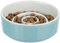 TRIXIE Slow Feeding Napf, Anti Schling Napf Für Hunde, Keramik, 0,9 L/Ø 17 cm, Grau/Blau - 24521