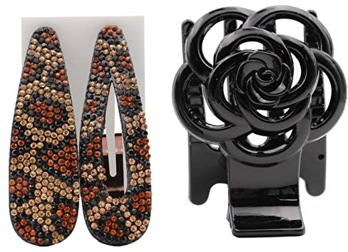 ahuhu Haarspangen Set - Haar Clip Rose + Wild Edition (2 Stück)