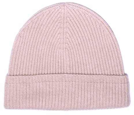 Tumelo 100% Kaschmir Mütze Damen & Herren, edler Cashmere Beanie, Unisex, warme Wintermütze - Beige