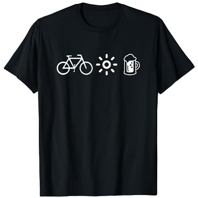 Fahrrad Sonne Bier Radtour Herren Damen T-Shirt