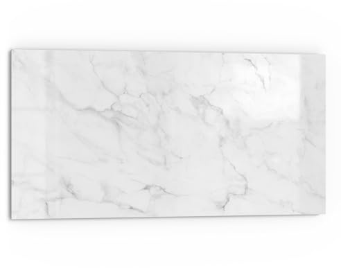 DEQORI Küchenrückwand Glas | Motiv Marmorplatte im Detail | 80x40 cm | Bad- oder Herd-Rückwand | Herdblende Spritzschutz für Küche & Badezimmer | moderne Deko für Fliesenspiegel