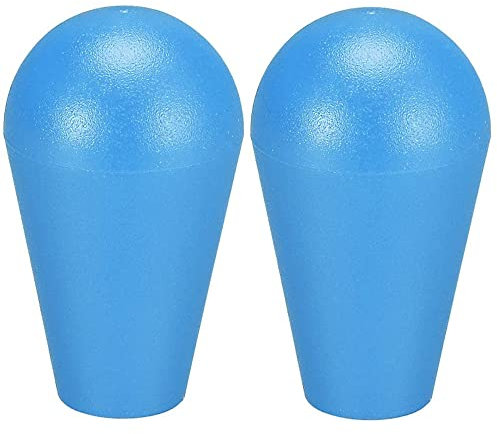 2PCS Oval Joystick Head Ball Top Ellipse Handle Knob for Replacement Arcade DIY Parts (2 Blue)