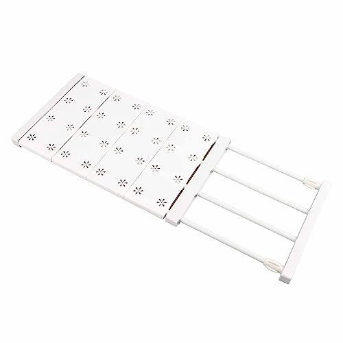 HERCHR Closet Tension Shelf, Expandable Closet Tension Shelf Storage Rack Adjustable Diy Closet Dividers Separators for Cabinet Wardrobe(48-80cm)