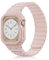 Tuocal Pulsera magnética con funda protectora compatible con Apple Watch pulsera 45 mm 44 mm 42 mm, silicona magnética Loop de repuesto con carcasa para iWatch Series 9 8 7 6 5 4 3 2 1 SE Hombre, rosa