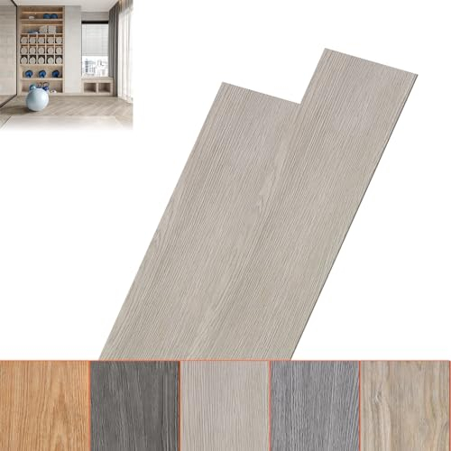 ACXIN 91,44 x 15,24 x 0,2 cm, pavimenti in PVC, autoadesivi, 18 pezzi, per circa 2,5 m², clic per pavimenti in vinile laminato, effetto legno (beige)