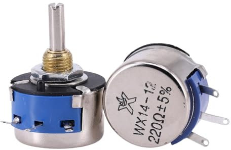 HAYCHE 10PC Single-Turn Wirewound Potentiometer WX14-12 3W 470Ohm 100Ohm 1K 2,2K 4,7K Balance Potentiometer (Size : 470 Ohm)