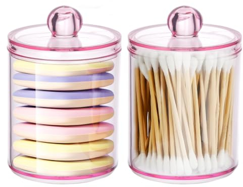 FEIBAMAOYI Scatola per cotone asta e palline – Dispenser per bagno – Contenitore per filo interdentale (A2)