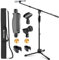 CAHAYA Tripod Boom Sheet Microphone Stand Height Adjustment By Button Metal Portable with Carrying Bag, for Performance Singing Speech Wedding Stage and Outdoor, CY0362
