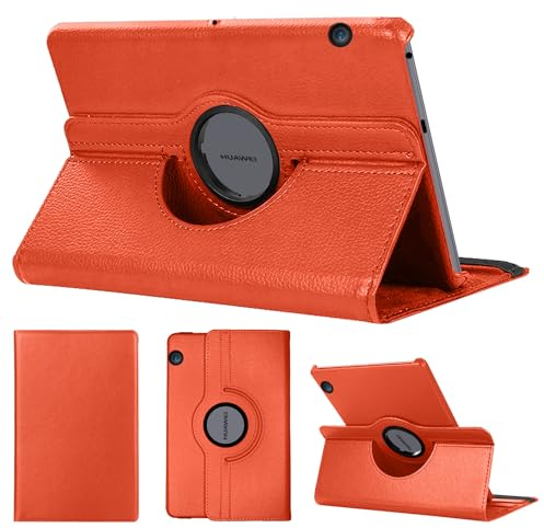 SWEIMEN 360° Rotating Case for Huawei MediaPad T5 10 Tablet Multiple Angle Adjustable Stand Flip Cover