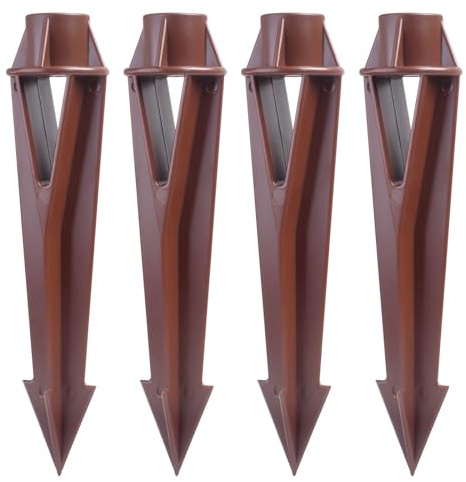 Ground Spike Stake Replacement for Low Voltage Landscape Lighting Spot Path Flood Lights with 1/2-14 NPT Thread, High-Impact ABS Construction