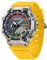 rorios Herren Mode Uhren Multifunktional Elektronische Armbanduhr 50M wasserdichte Uhr Digital Analog Quarz Uhr Trendige Dual Display Herrenuhren Gelb