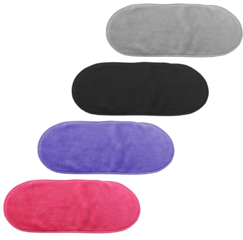 ZXUPOI 4 pcs Makeup Entferner Tücher Mikrofasertuch Gesichtsreinigungstücher Gesichtstücher Makeup Entferner Make Up Tücher Waschlappen für empfindliche Haut Täglich Reisen Augenpflege