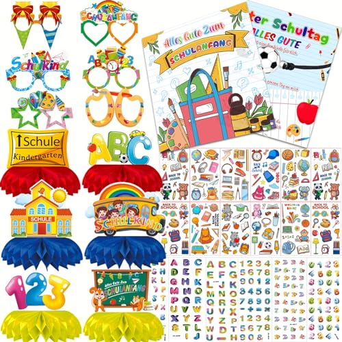 zycBernoi 36 Stück Jungen Party Geschenk Set, Fußball Armbänder, Tattoo Aufkleber, Honigwabe Mittelstücke, Dekoration von Papiergläsern, 3D Aufkleber