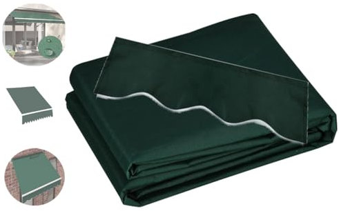 NILZA Tela De Repuesto para Toldo Retráctil Verde, Toldo Exteriores Lona De Repuesto, Refugio Parasol Resistente Al Agua Lona, 3,5x2,5 M Toldo De Recambio Jardín(Size:3x2m/9.8x6.5ft)