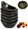 Vaileal Lot de 6 bols à sauce en céramique - Petits bols à sauce pour charcuterie, sushis, sauce tomate, barbecue et fête - Accessoires de famille, restaurant (noir)