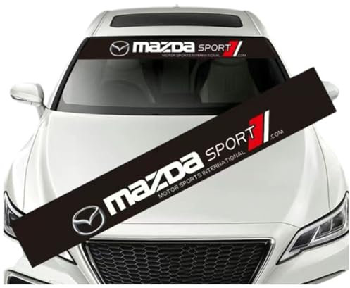 WACDXST Auto-Windschutzscheiben-Aufkleber, für Mazda MX-5 2020+ selbstklebend Auto-Emblem Frontscheibedekorative Aufkleber Dekorationsleiste