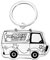 KUIYAI The Mystery Machine Schlüsselanhänger, Motiv: Mystery Van, Geschenk, Horror-Film, inspiriertes Geschenk, Halloween-Party-Geschenk, Mystery Machineuk, S
