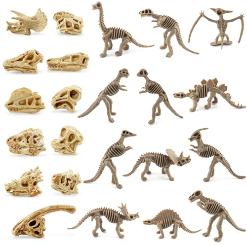 GZqiancang 23 STK Dinosaurier Fossil Skelett, Simulation für Wissenschaftsspiele, Dekorationen und Geburtstagsfeiern (2 Stile)
