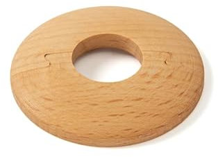 Radiator Solid Wood Pipe Cover Maple, 6mm Thickness Pipe Collars, 16mm Diameter Pipe Hole x 2 pcs, for Maple Wood Floor Covers