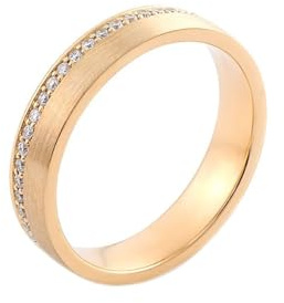 KnSam Gold Au750 18K Eheringe Echt Gold Schmuck, Klassiker Freundschaftsringe Moissanit, Hochzeitsband Gelbgold 750, Gr.66 (21.0)