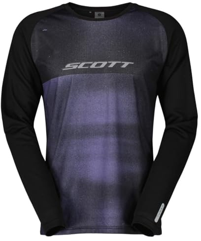Scott Trail Tuned DH Fahrrad Trikot lang schwarz/lila 2025: Größe: XL (54/56)