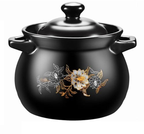 Ceramic Casserole, High-Temperature Resistant Health Casserole, Household Stew Soup Pot Ceramic Small Casserole, Double Ear Open Flame Stone Pot,7.5L