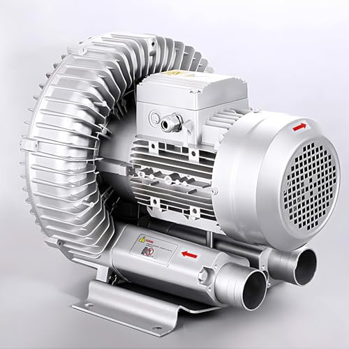 CIELOBLOEN Soufflante Et Aérateur De Fosse Septique Haute Performance - Pompe Vortex Haute Pression 220 V/380 V pour Le Traitement des Eaux Usées Et Le Dépoussiérage Industriel,370W/220V