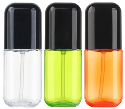 Dymoece Small Spray Bottle Fine Mist TSA Travel Size Sprayer 3 Pack 2.7oz | Empty Mini Spray Bottles Refillable Leak Proof Water Squirt Bottle for Perfumes Toner Cosmetics Hair Care Cleaning